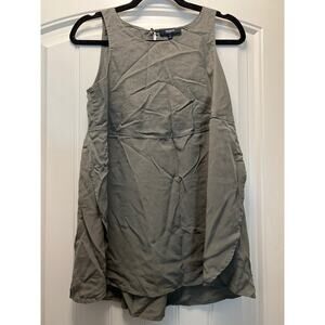 Madewell Women’s Sleeveless Split Center‎ Back Keyhole Tank Top Size S Gray